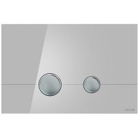 Cersanit Stero przycisk spłukujący do WC szkło szare/chrom K97-370