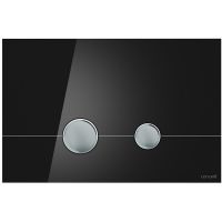 Cersanit Stero przycisk spłukujący do WC szkło czarne/chrom K97-372