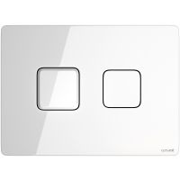 Cersanit Accento Square przycisk spłukujący do WC pneumatyczny szkło białe S97-054