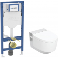 Zestaw Geberit AquaClean Mera Classic toaleta myjąca wisząca ze stelażem podtynkowym biała (146.200.21.1, 111.320.00.6)