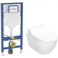 Zestaw Geberit AquaClean Tuma Comfort toaleta myjąca wisząca ze stelażem podtynkowym biała (146.290.11.1, 111.320.00.6)