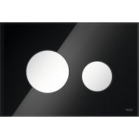 Tece Loop przycisk spłukujący do WC szkło czarne/biały 9.240.654