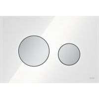 Tece Loop przycisk spłukujący do WC szkło białe/chrom mat 9.240.659