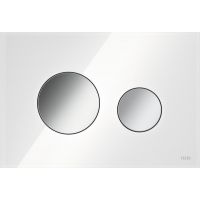 Tece Loop przycisk spłukujący do WC szkło białe/chrom błyszczący 9.240.660