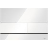 Tece Square przycisk spłukujący do WC szkło białe/biały 9.240.800