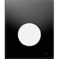 Tece Loop przycisk spłukujący do pisuaru szkło czarne/biały 9.242.654