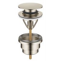 Dornbracht zestaw odpływowy z korkiem okrągły z przelewem platyna mat 10125970-06