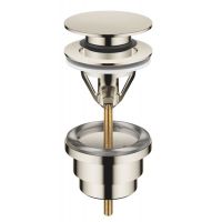 Dornbracht zestaw odpływowy z korkiem okrągły z przelewem platyna połysk 10125970-08