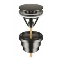 Dornbracht zestaw odpływowy z korkiem okrągły bez przelewu ciemny chrom 10126970-19