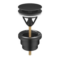 Dornbracht zestaw odpływowy z korkiem okrągły bez przelewu czarny mat 10126970-33