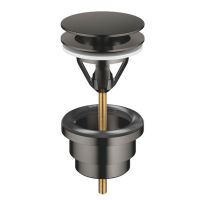 Dornbracht zestaw odpływowy z korkiem okrągły bez przelewu ciemna platyna mat 10126970-99