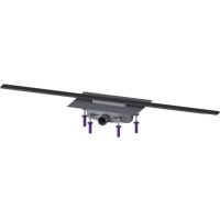 Kessel Linearis Infinity odpływ liniowy prysznicowy 120 cm czarny szczotkowany 45202.12