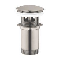 Oltens Halsa korek do umywalki klik klak okrągły z przelewem G1 1/4  nikiel 05101910