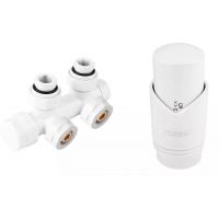 Ferro zestaw kątowy termostatyczny biały ZTD30WH