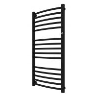 Instal Projekt Ambra R grzejnik łazienkowy drabinkowy 139x50 cm czarny mat AMBR-50/140C31