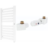 Zestaw Instal Projekt Retto grzejnik łazienkowy 70,8x41,2 cm z zestawem termostatycznym Z17 prawym biały (RET4070, 606400001)