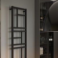 Instal Projekt Mondrian grzejnik łazienkowy 114x50 cm czarny mat MON-50/110D50C31