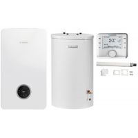 Bosch kocioł kondensacyjny wiszący jednofunkcyjny GC2300iW 15P z zasobnikiem WST120-50 i regulatorem CW400 oraz systemem AZB 600/3 8734100644