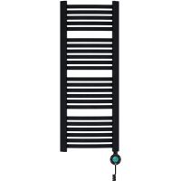 Zestaw Luxrad Kastor Elektro grzejnik elektryczny 139,5x58 cm z grzałką czarny (KAST1395580S040ERG, GLX600CZ)