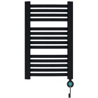 Zestaw Luxrad Kastor Elektro grzejnik elektryczny 76,5x48 cm z grzałką czarny (KAST765480S040ERG, GLX200CZ)