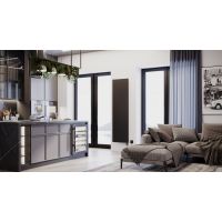 Zestaw Luxrad V-line Elektro grzejnik elektryczny 150x50 cm z grzałką czarny (VLI15005009005MATERG, GLX600CZ)