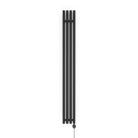 Oltens Stang (e) grzejnik łazienkowy 180x20,5 cm elektryczny czarny mat 55112300
