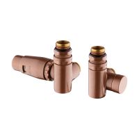 Oltens Varmare Ventil zestaw termostatyczny grzejnikowy z trójnikiem prawy miedź szczotkowana 55914610