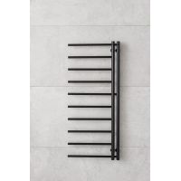 P.M.H. Apollo grzejnik łazienkowy drabinkowy 150x50 cm czarny mat AP2BL-LLEWY