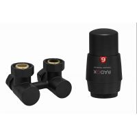 Radox RX0 zestaw podłączeniowy termostatyczny czarny matowy VT-RX-0.9005M.K LUX