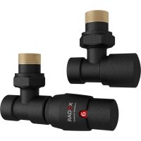 Radox RX122 zestaw termostatyczny kątowy czarny strukturalny VT-RX-122.002T.K