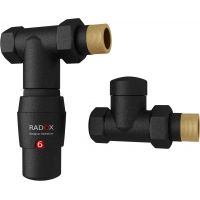 Radox RX122 zestaw termostatyczny prosty czarny strukturalny VT-RX-122.002T.P