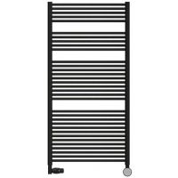 Radox Sunny Flat grzejnik łazienkowy drabinkowy 120x50 cm podłączenie dolne czarny RX-SU.002T.1200.500