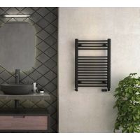 Zehnder Aura grzejnik łazienkowy drabinkowy 77,5x50 cm czarny PBN-080-050-9205