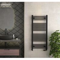 Zehnder Aura grzejnik łazienkowy drabinkowy 121,7x50 cm czarny PBN-120-050-9205