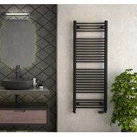 Zehnder Aura grzejnik łazienkowy drabinkowy 146,9x50 cm czarny PBN-150-050-9205