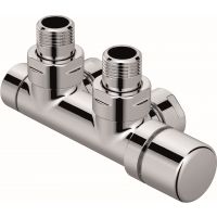 Zehnder zestaw przyłączeniowy zespolony prawy typ P chrom 839058