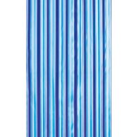 Aqualine zasłona prysznicowa 180x180 cm winyl niebieski/paski ZV011