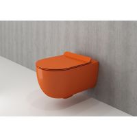 Bocchi V-Tondo miska WC wisząca bez kołnierza Clean Plus+ pomarańczowy połysk 1416-012-0129