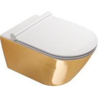Catalano Zero miska WC wisząca Newflush biały/złoto 1VS55NRBO