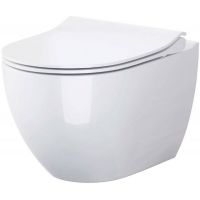 Zestaw Cersanit Zen miska WC Clean On z deską wolnoopadającą Slim EcoBox biały S701-428-ECO