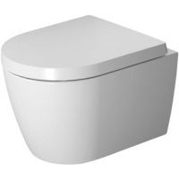 Duravit ME by Starck Compact miska WC wisząca Rimless WonderGliss biały/biały jedwabny mat 25300926001