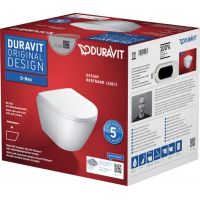 Duravit D-Neo Compact miska WC wisząca Rimless z deską sedesową wolnoopadającą biała 45880900A1