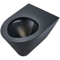 Faneco miska WC wisząca stalowa czarny mat N13018BL