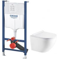 Grohe Solido stelaż podtynkowy z miską WC Hagser Beno i deską wolnoopadającą (38971000;HGR10000042)