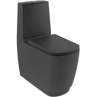 Kludi Resa S miska kompakt WC ze spłukiwaniem wirowym czarny mat 27WCB0139