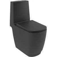 Kludi Resa S miska kompakt WC ze spłukiwaniem wirowym czarny mat 27WCB0239