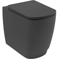 Kludi Resa S miska WC stojąca bez kołnierza ze spłukiwaniem wirowym czarny mat 27WCB0339