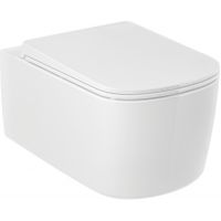 Kludi Resa S miska WC wisząca bez kołnierza ze spłukiwaniem wirowym biały połysk 27WCW0143