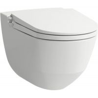 Laufen Cleanet Riva toaleta myjąca wisząca z deską sedesową wolnoopadającą biały mat H8206917570001