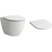 Zestaw Laufen Pro miska WC wisząca Rimless z deską wolnoopadającą biały mat (H8219627570001, H8916017570001)